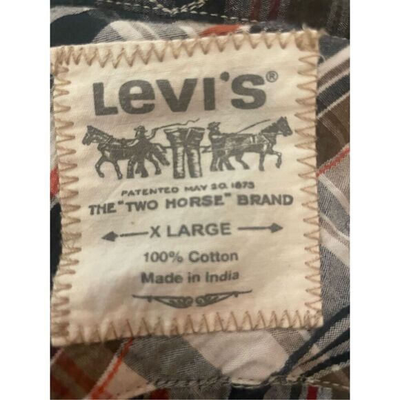 Levi’s Vintage Pearl Snap Button Down Plaid Long Sleeve Multi-Color Men’s Shirt - Picture 10 of 10